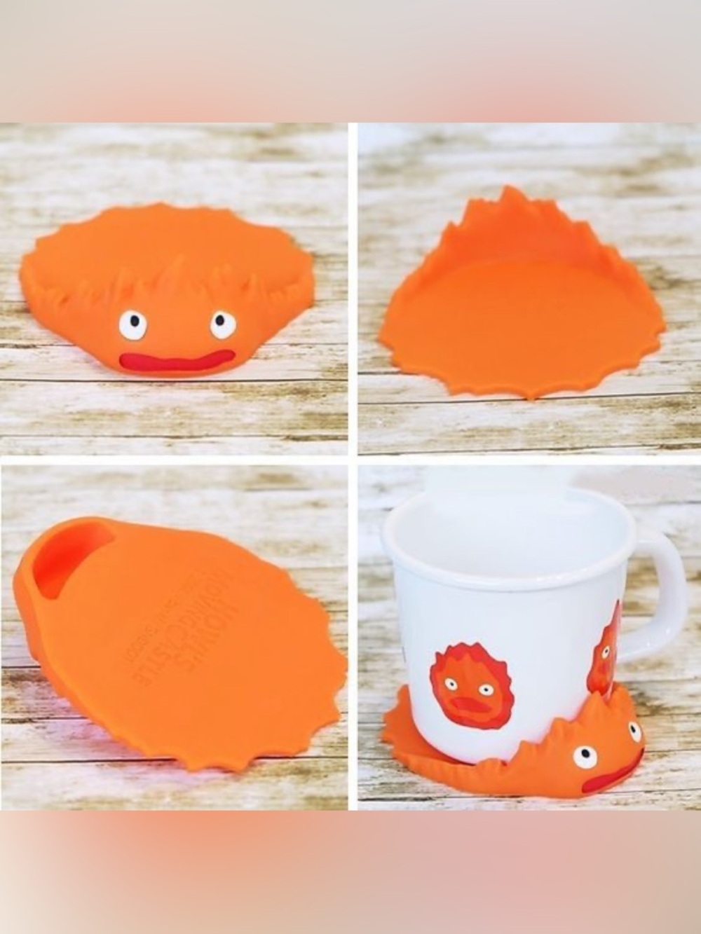 BNIB Japan Studio Ghibli Howl's Moving Castle Calcifer Silicone Coaster